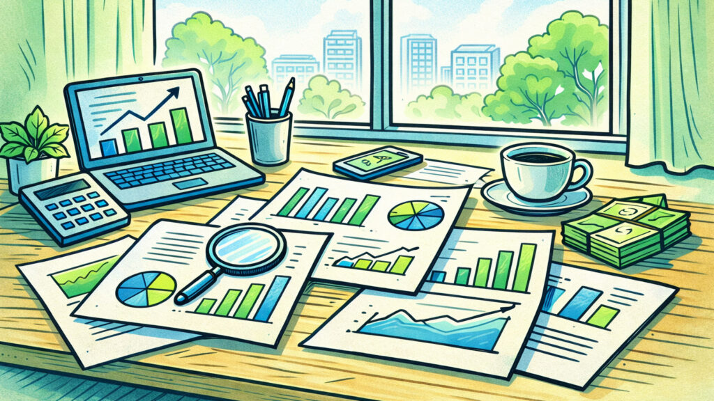 financial review materials on a desk